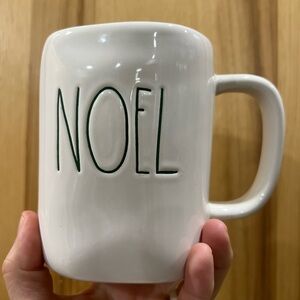 Rae Dunn White Mug with Green NOEL Lettering